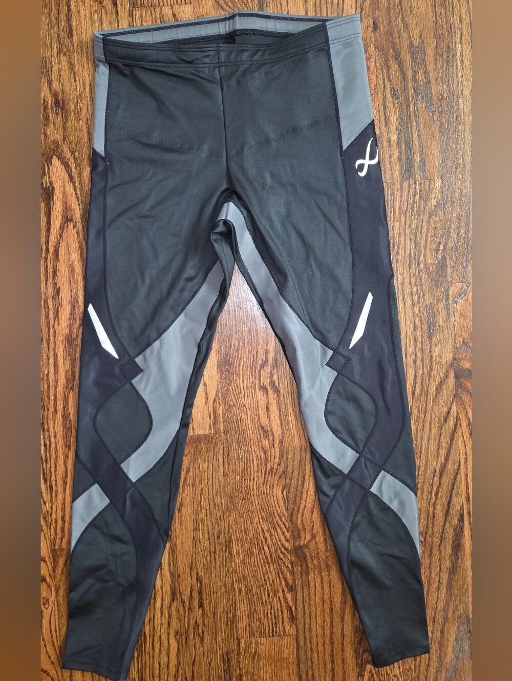 CW-X Men’s Stabilyx Joint Support Compression Tights Black / Gray Sz L